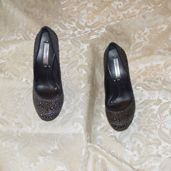 BCBG closed toe heels size 8 Black Rhinestone Bcbgmaxazria Heels - Picture 3 of 16